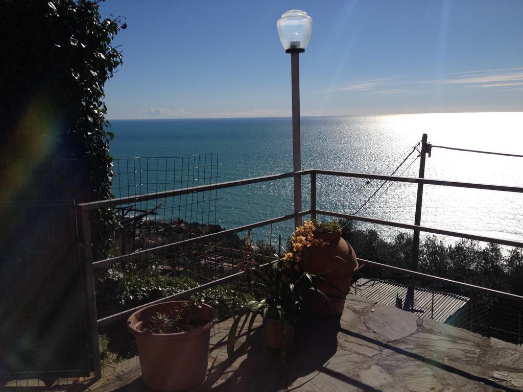 Tramonto Sul Mare Villa Framura Buitenkant foto